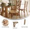 Merrick Lane Mara Solid Wood Dining Chair with Stackable Design, Ornate Seat Back Accenting, and Elegant Finish